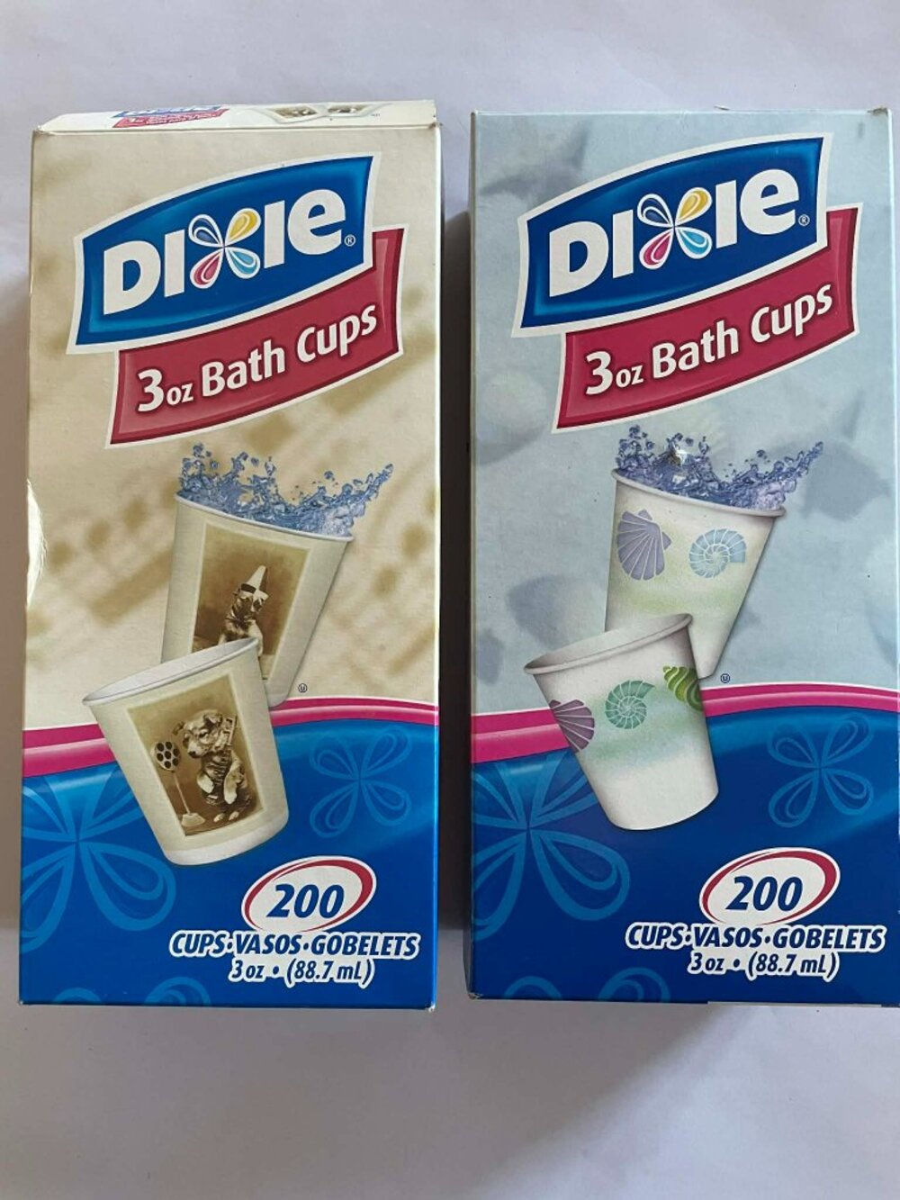 Dixie 3oz Bathroom paper Cups Lot of 2 Boxes Partial(264 Cups Total)READ DESCRIP